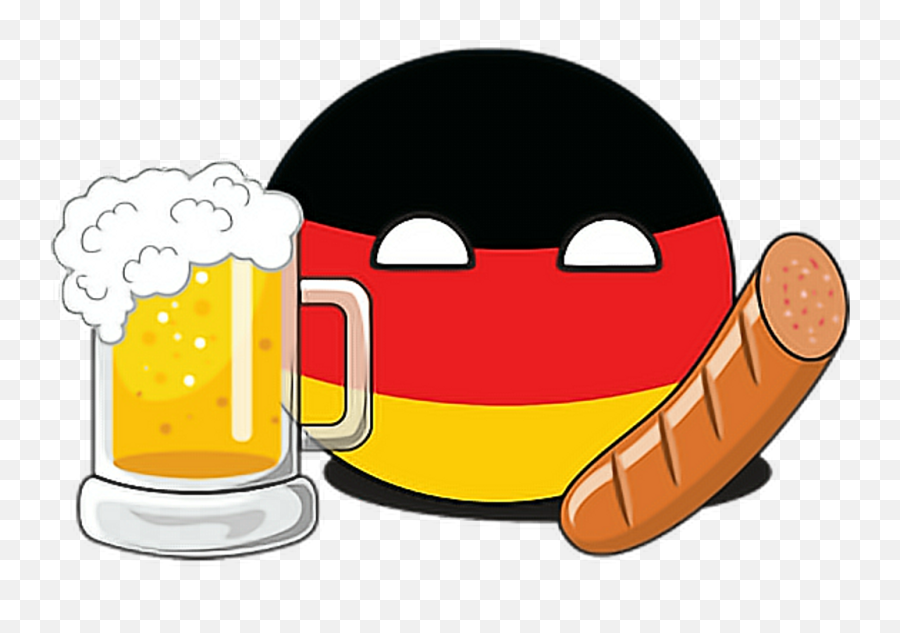 Germanyball Sticker - German Ball With Beer Clipart Full German Countryball With Beer Png,Beer Clipart Transparent Background