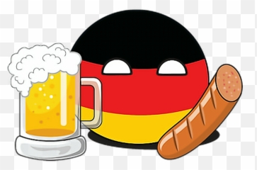 Germanyball Sticker - Ball With Beer Clipart Full Countryball png