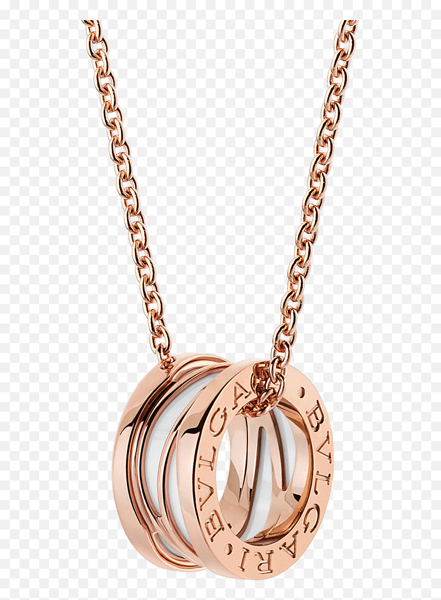 B - Rose Gold Bvlgari Necklace Png,Gold Chain Png