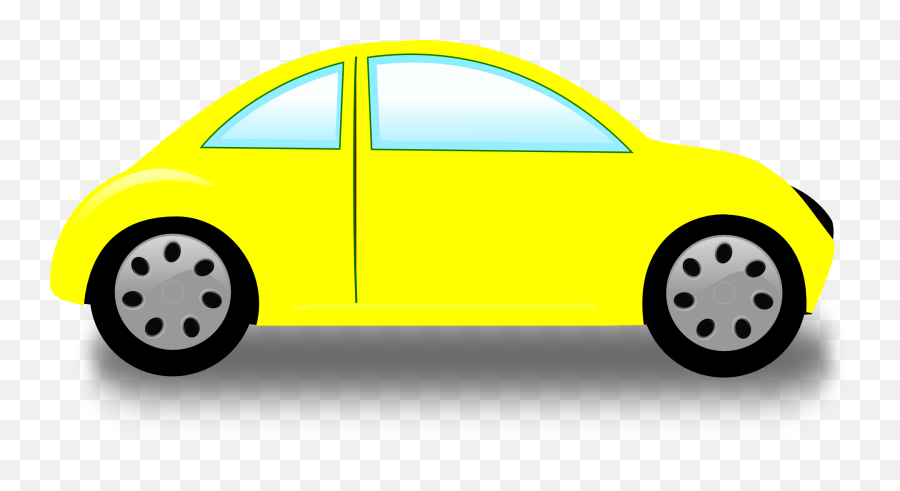 Yellow Car Clip Art - Vector Clip Art Online Volkswagen Beetle Clip Art Png,Blue Car Png
