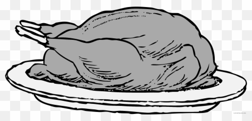 Turkey Platter Animal Free Black White Clipart Images - Art Ffried Chicken png