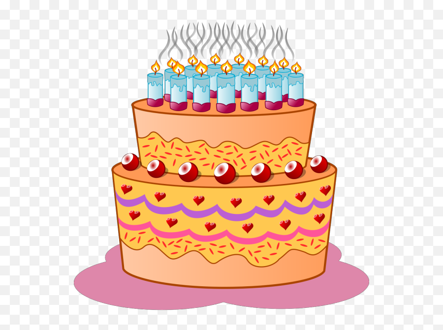 Birthday Cake With Blue Lit Candles Png Svg Clip Art For - Birthday Cake Animation,Birthday Candle Icon
