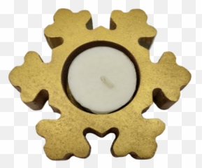 Christmas Candlestick Wooden Snowflake - Solid png