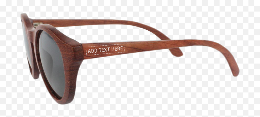 Wooden Round Sunglasses - Hipster Walnut Sunglasses Custom Plastic Png,Hipster Glasses Png