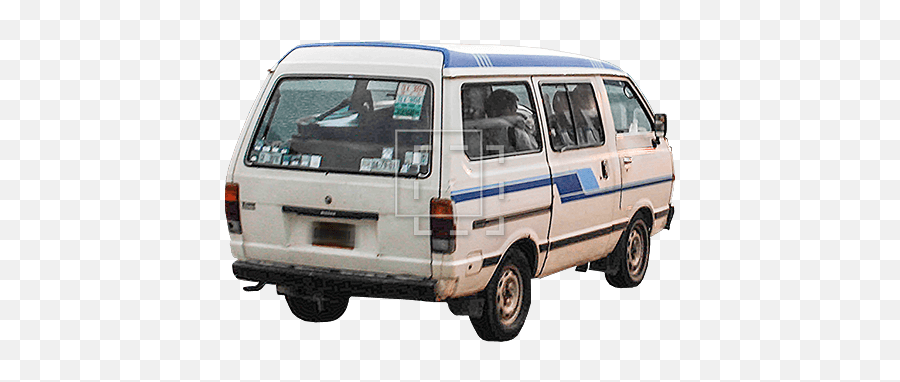 Old White And Blue Van - Compact Van Png,White Van Png