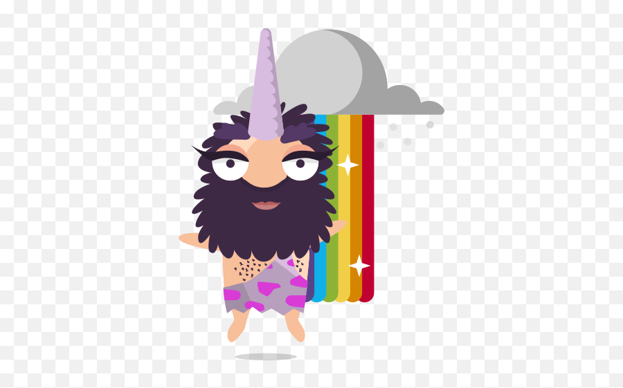 Cave Man Emoticon Emoji Sticker - Icon Png,Rainbow Emoji Png