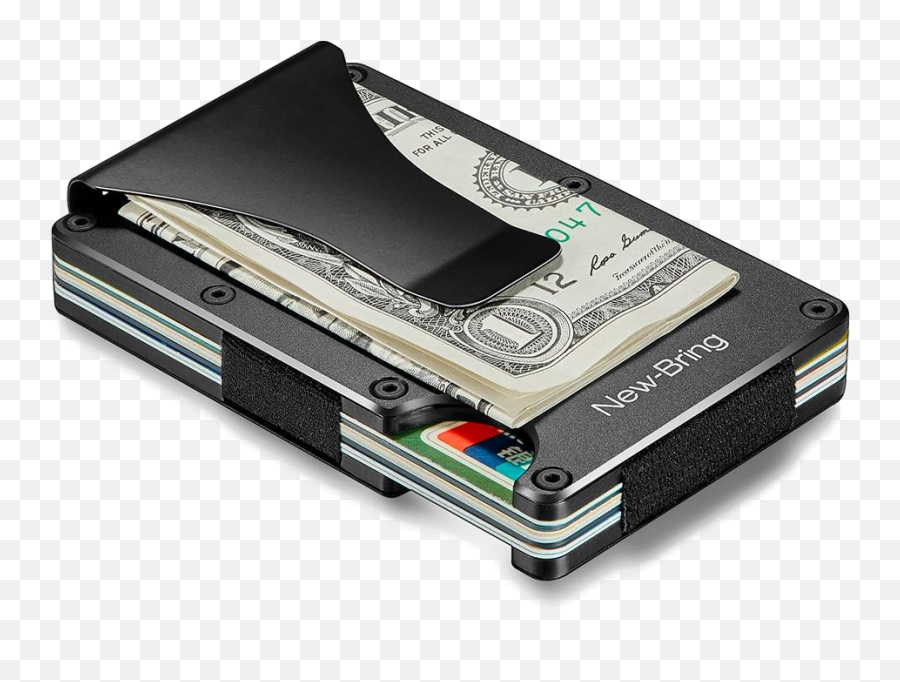 Stainless Steel Rfid Blocking Wallet Credit Card Holder - Metal Bank Card Wallet Png,Wallet Transparent Background