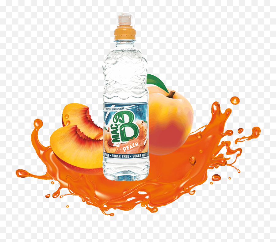 Peach - Macb Scottish Spring Water Bursting With Natural Bottle Png,Peach Png