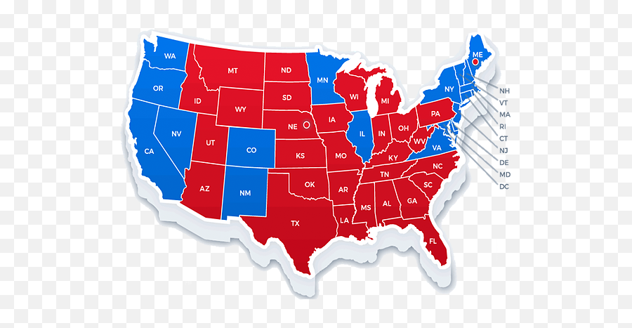 Blue Wave Kymedicalmarijuana - Map Of Red And Blue States Png,Blue Wave Png