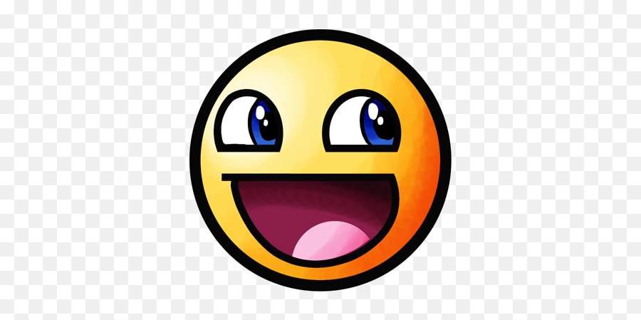 Happy - Awesome Face Png,Crazy Emoji Png