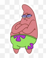 Spongebob Offended Patrick Star Sticker - Mania png