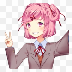 Download Hd Oh Like This - Doki Doki Literature Club Edit Png,Natsuki Png
