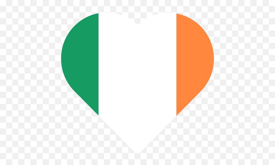 Vector Flag Of Ireland - Heart Png,Ireland Flag Png