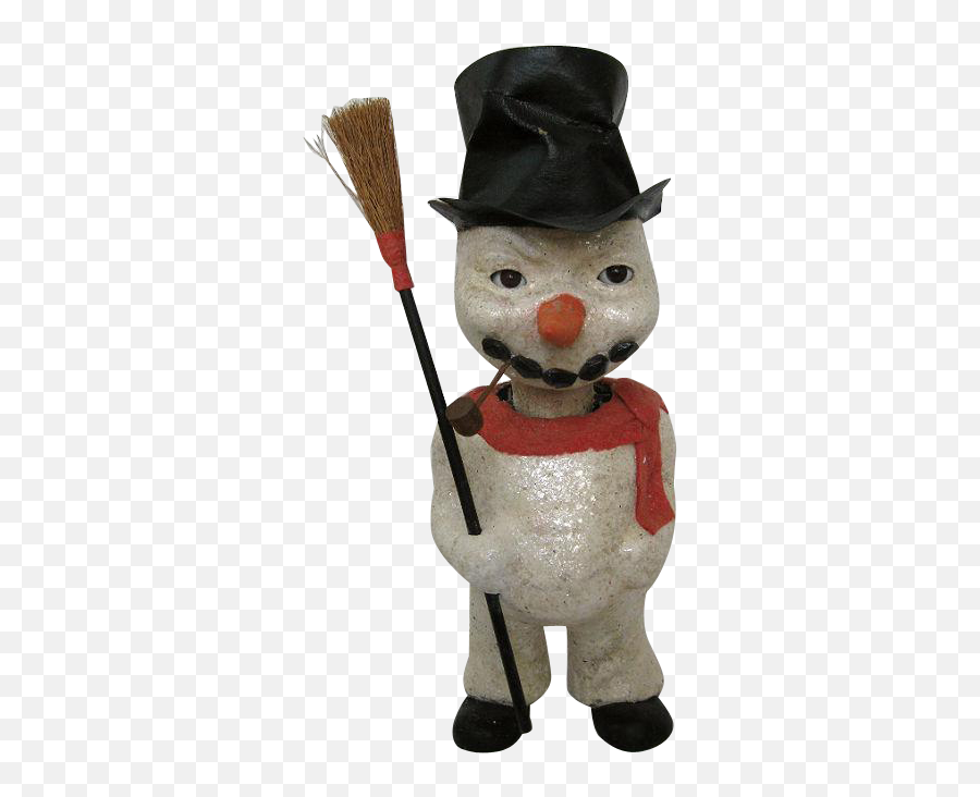 Circa 1920s Papier Mache Mechanical Nodding Frosty The - Broom Png,Frosty The Snowman Png