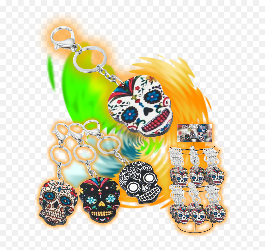 Download Hd Candy Skull Key Chain - Day Of The Dead Dia De Day Of The Dead Png,Dia De Los Muertos Png