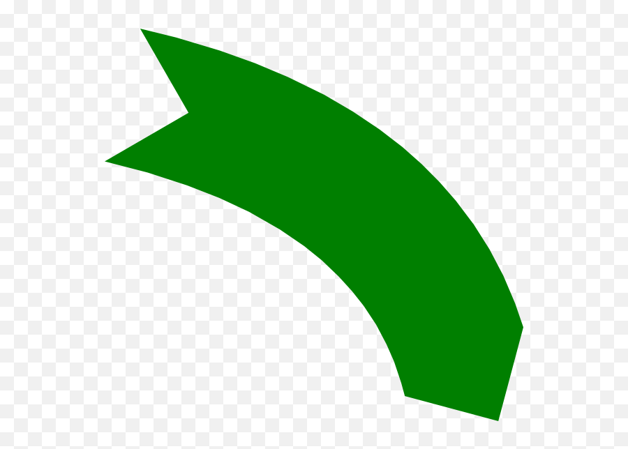 Green Arrow Curve Clip Art - Green Curved Arrows Png,Curve Arrow Png
