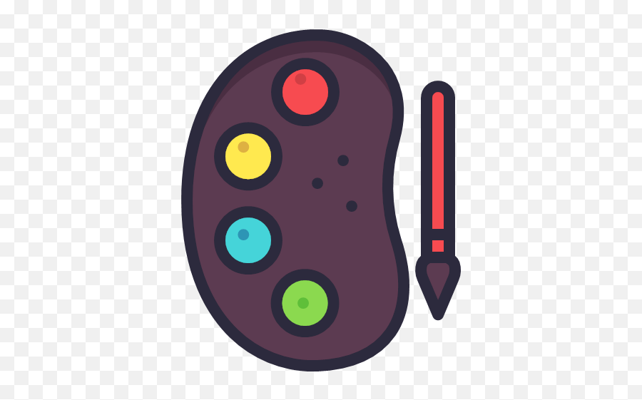 Brush Color Paint Pallete Icon Png