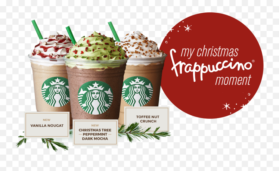 Christmas In A Cup Holiday - Themed Drinks You Should Try Vanilla Nougat Latte Starbucks Png,Frappuccino Png