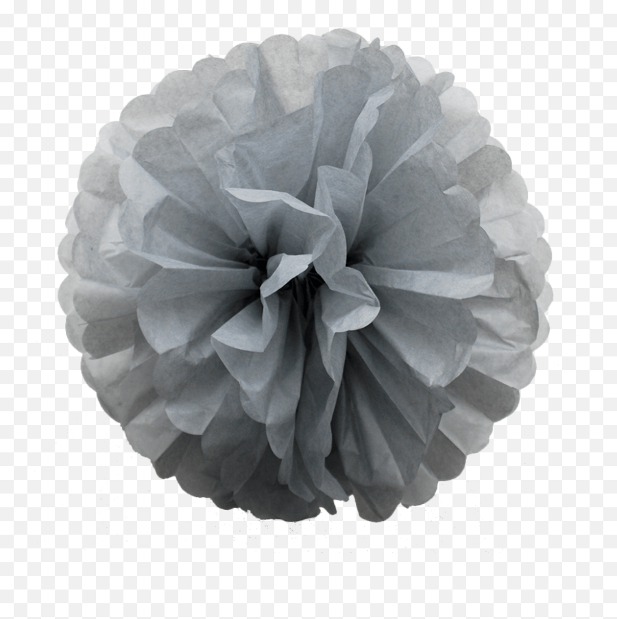 Grey Stylish Paper Pom Poms To The - Lovely Png,Pom Poms Png