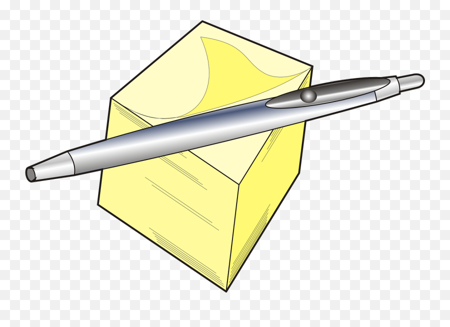 Yellow Notepad Png - Notes Post It Pad Cartoon Pen And Pad Sticky Pad And Pen,Note Pad Png