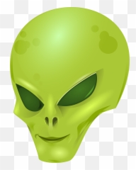 Green Alien Head Transparent Png