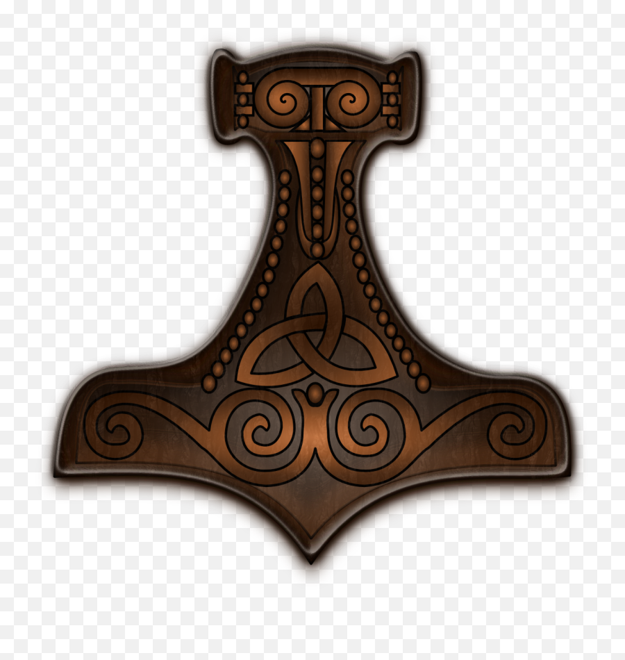 Thors Hammer Pendant Wood 0 Vector - Cross Png,Thors Hammer Png