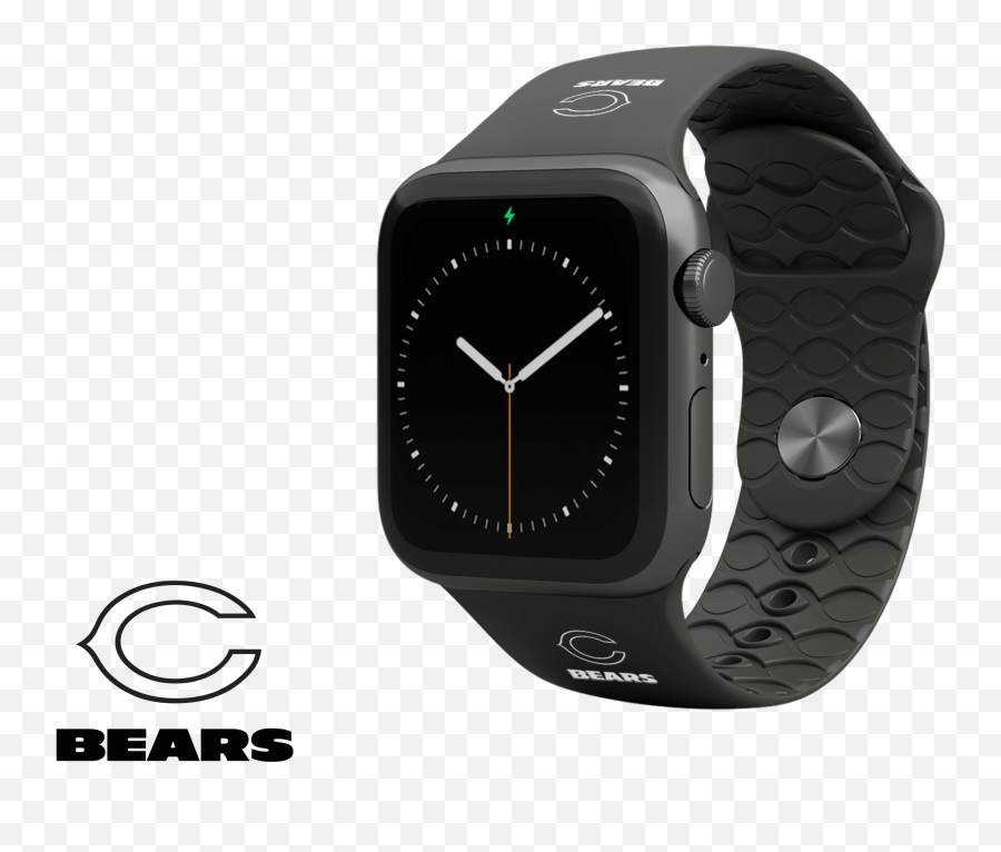 Apple Watch Band Nfl Chicago Bears Black - Mississippi State Apple Watch Band Png,Where Is The Icon On The Apple Watch