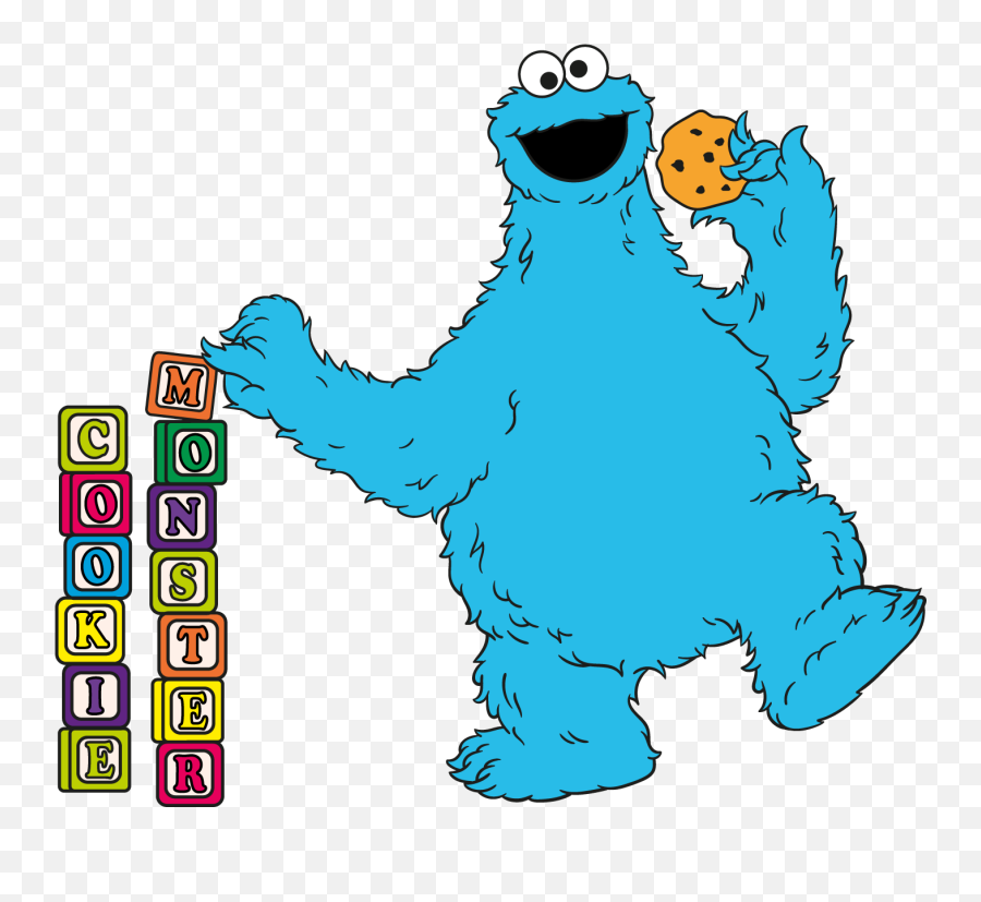 Vinyl Adhesive Me Want Cookie Sesame - Printable Cookie Monster Cake Topper Png,Cookie Monster Icon