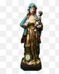 Virgin Mary And Baby Jesus Statue - Religious Item png