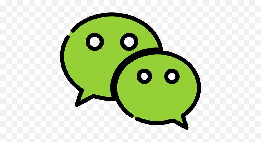 Free Wechat Colored Outline Logo Icon - Available In Svg Wechat Black And White Logo Png,Wechat Icon Download