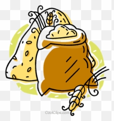 Bag Of Wheat Royalty Free Vector Clip Art Illustration - Food Grains Clip Art Png,Wheat Icon Vector