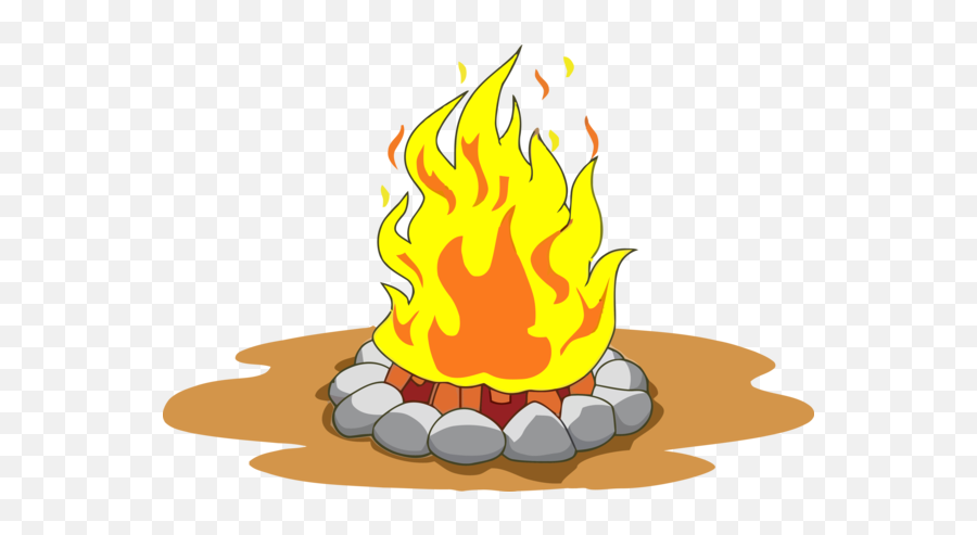 Flame Fire Campfire For Happy Drawing - Campfire Clipart For Kids Png,Camp Fire Png
