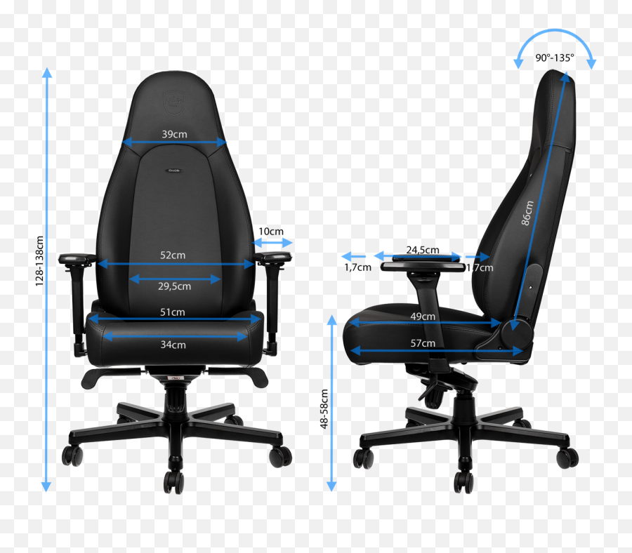 Icon Zwarte Editie Noblechairs - Noble Chairs Hero Dimensions Png,At A Glance Icon