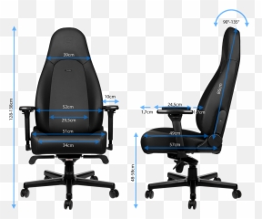 Icon Zwarte Editie Noblechairs - Noble Chairs Hero Dimensions png