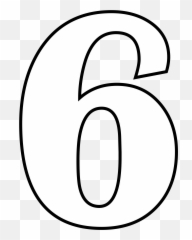 Number 6 Png Transparent Image - Number 6 Coloring Png,Number 6 Png