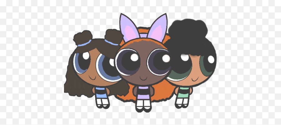 Black Powerpuff Girls Tumblr Girl Cartoon - Black Powerpuff Girls Png,Cartoon Transparent