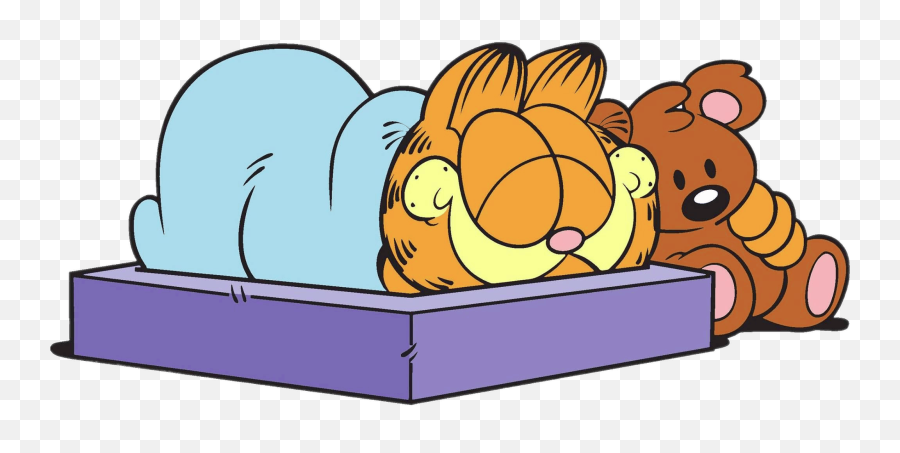 Transparent Garfield Sleeping Png Image