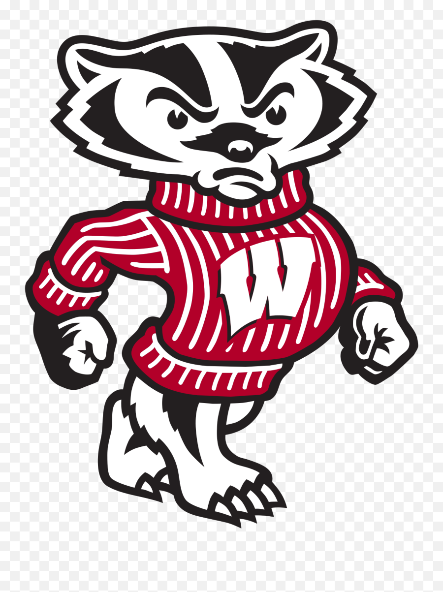 Wisconsin Badger And Michigan Molverine - University Of Wisconsin Mascot Png,Badger Png