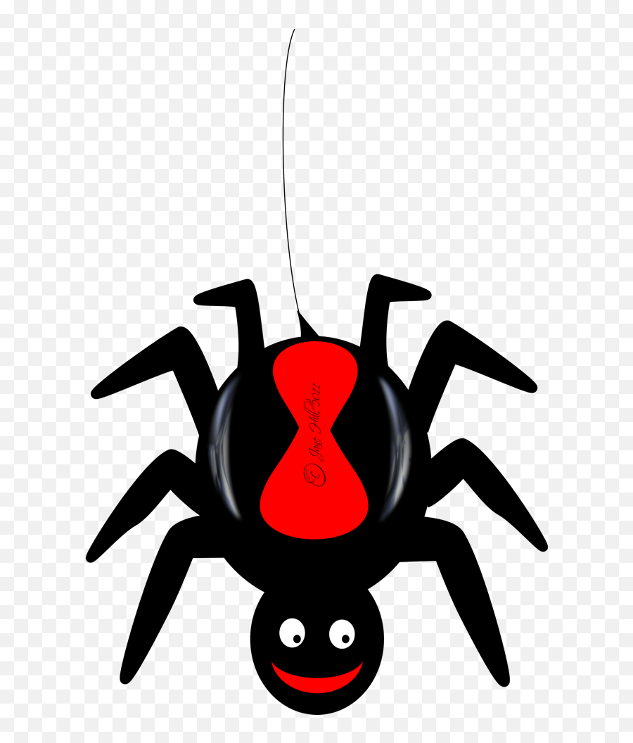 Spider Clip Art Vector Image 2 - Animated Red Back Spider Png,Spider Clipart Png