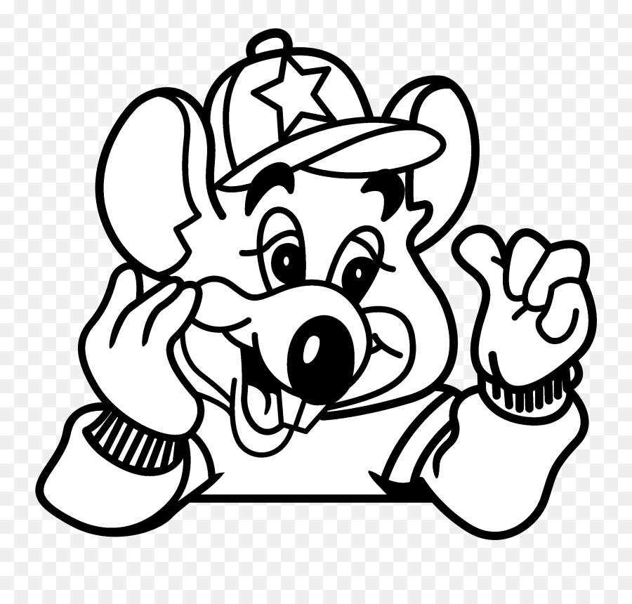 Download Hd Chucke Cheeses Pizza 2 Logo Black And White - Chuck E Cheese Coloring Pages Png,Chuck E Cheese Png
