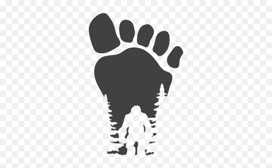 Bigfoot In Foot Print Cut Out - Transparent Png U0026 Svg Vector Bigfoot Svg,Foot Print Png