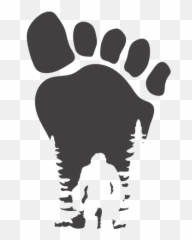Bigfoot In Foot Print Cut Out - Transparent Png U0026 Svg Vector Bigfoot Svg,Foot Print Png