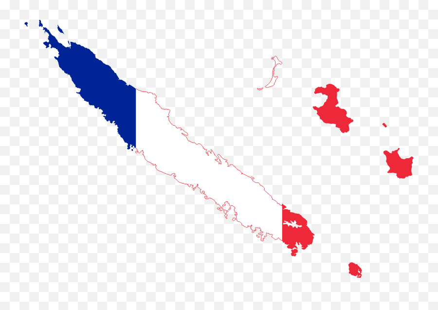 Download Hd Flag Map Of New Caledonia - New Caledonia France New Caledonia Map Png,French Flag Transparent