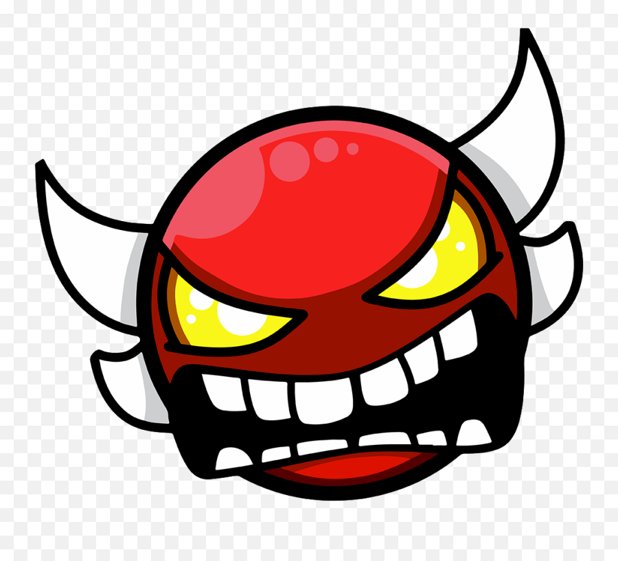 Download Emoticon Geometry Youtube Smiley Demon Dash Hq Png - Geometry Dash Demon Face,Demon Transparent Background