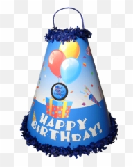 Download Boys Birthday Blue Pinata - Cake PNG Image