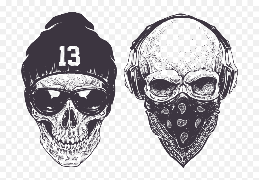 Gangsta Rap Png Free - Skull Tattoo,Rap Png