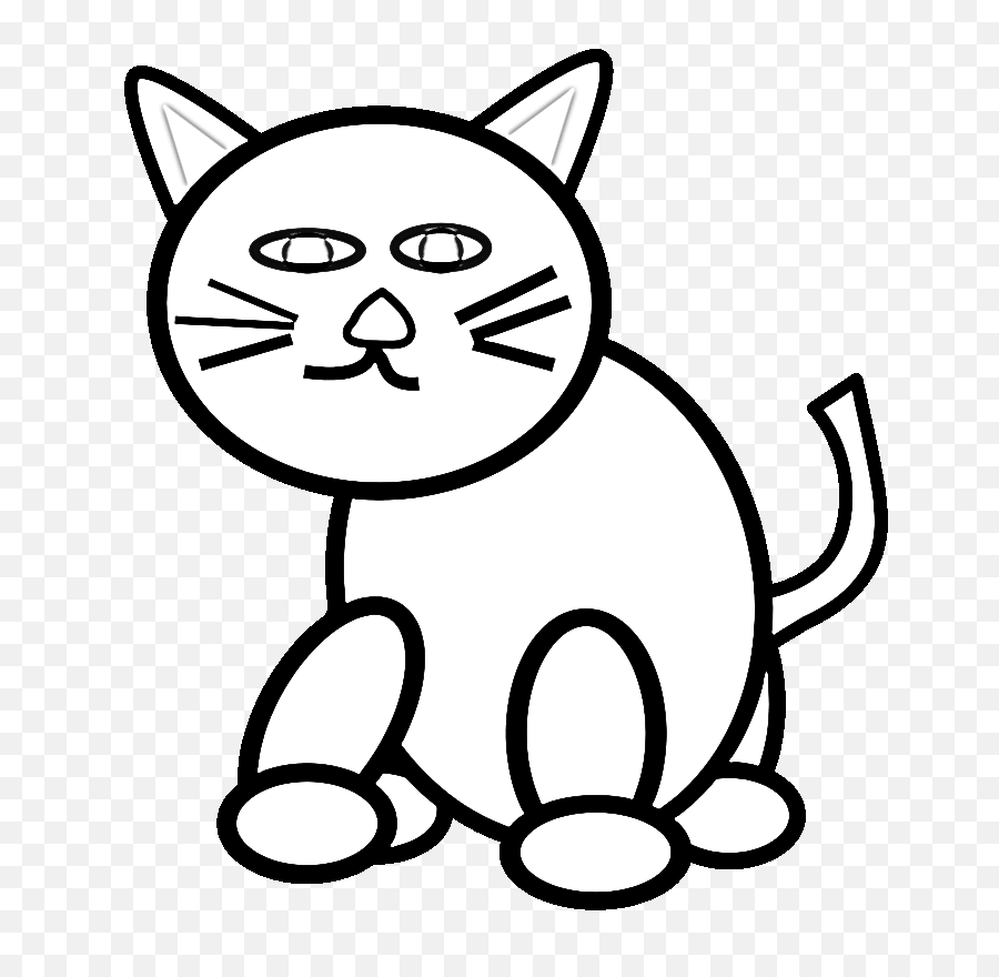 Cat Animal Pet - Draw A Cat Clip Art Black And White Png,Cat Nose Png