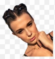 Download Millie Bobby Brown Face Png In - Millie Bobby Brown Aesthetic,Bobby Roode Png
