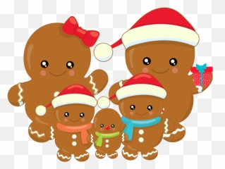 Clipart Girl Gingerbread - Christmas Gingerbread Family Clipart Png,Gingerbread Png