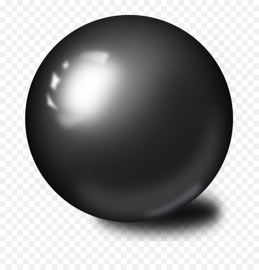 3d Black Ball Png Transparent - Metal Sphere,White Ball Png